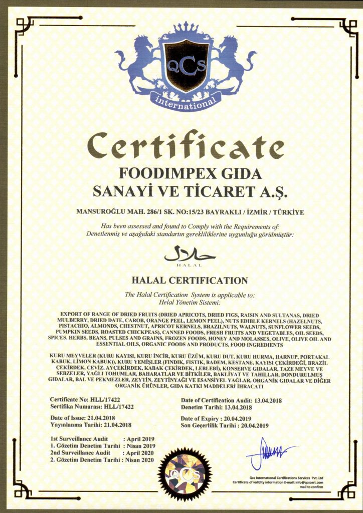 Halal certificate foodimpex Foodimpex Inc